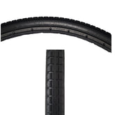 Close up view of the 22 x 1 3/8 inch (37-501) Primo Orion urethane wheelchair street tire showing black P-163 tread